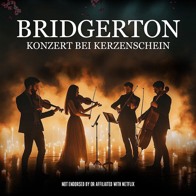 vier Musiker im Kerzenschein